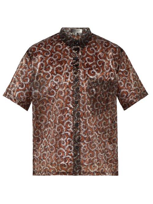 Matchesfashion.com Isabel Marant - Erri Printed Chiffon Shirt - Mens - Brown