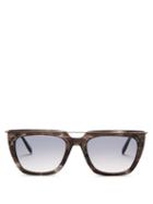 Matchesfashion.com Alexander Mcqueen - Square Frame Acetate Sunglasses - Womens - Grey