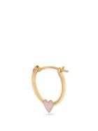 Matchesfashion.com Alison Lou - Enamel & Yellow Gold Heart Single Earring - Womens - Light Pink