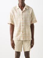 Smr Days - Bakhoven Organic-cotton Short-sleeved Shirt - Mens - Beige Multi
