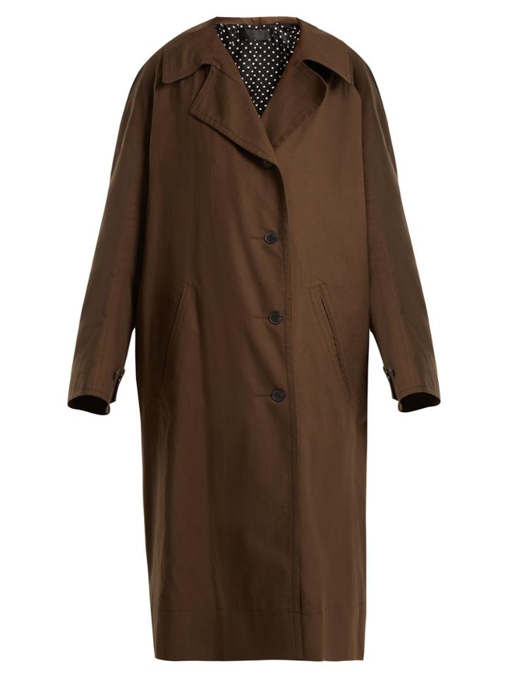 Haider Ackermann Single-breasted Cotton Trench Coat