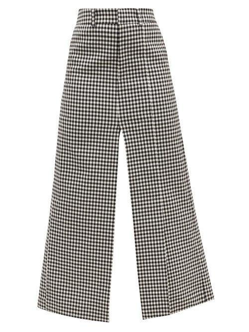 Matchesfashion.com A.w.a.k.e. Mode - High-rise Gingham Maxi Skirt - Womens - Black White