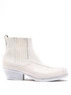 Our Legacy - Abstract Gator Leather Boots - Mens - White