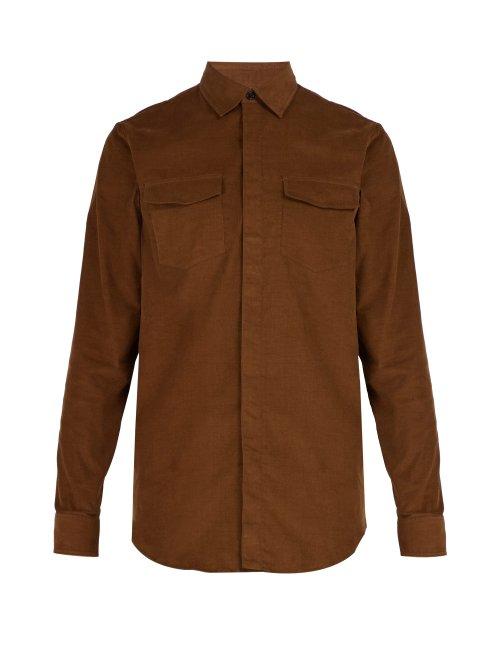 Matchesfashion.com Berluti - Cotton Corduroy Shirt - Mens - Brown