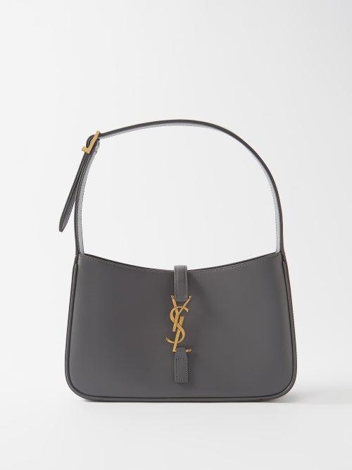 Saint Laurent - Le 5  7 Leather Shoulder Bag - Womens - Dark Grey