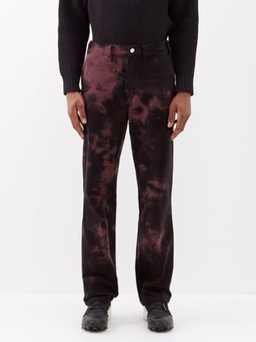 Affxwrks - Duty Tie-dye Cotton Trousers - Mens - Black