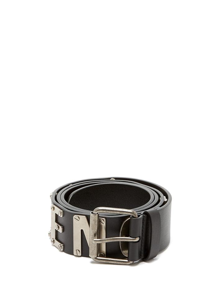 Balenciaga Logo Leather Belt