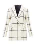 Matchesfashion.com Blaz Milano - Magda Windowpane Check Wool Blazer - Womens - White Black