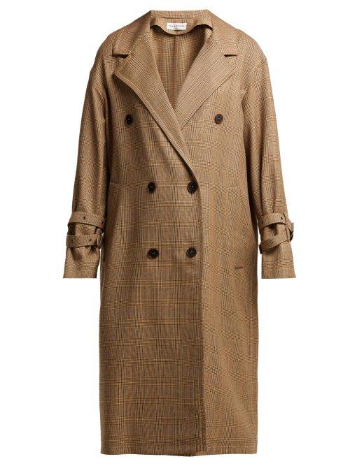 Matchesfashion.com Sonia Rykiel - Double Breasted Prince Of Wales Check Wool Coat - Womens - Beige Multi