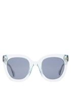 Matchesfashion.com Gucci - Oversized Cat Eye Acetate Sunglasses - Womens - Blue
