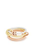 Matchesfashion.com Spinelli Kilcollin - Raneth Silver, Yellow & Rose Gold Ring - Womens - Gold