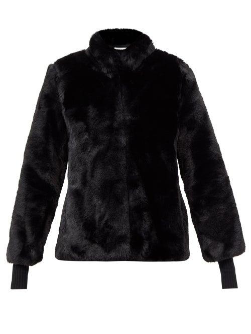 Cefinn - Carly Funnel-neck Faux Fur Jacket - Womens - Black