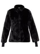 Cefinn - Carly Funnel-neck Faux Fur Jacket - Womens - Black