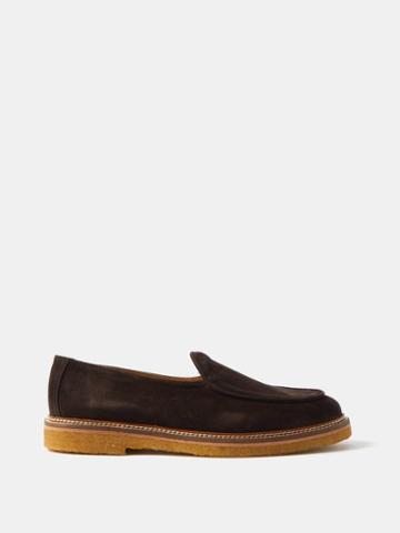 Jacques Solovire - Alexis Mogano Suede Loafers - Mens - Brown