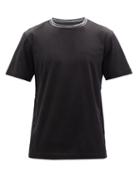 Missoni - Striped-neck Cotton-jersey T-shirt - Mens - Black