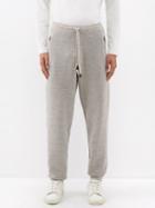 Brioni - Waffle-knit Cotton-blend Track Pants - Mens - Grey