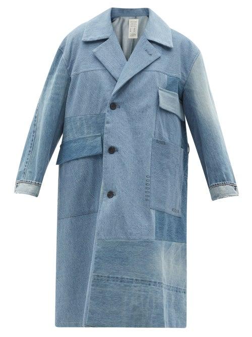Matchesfashion.com Kuro - Patchworked Denim Coat - Womens - Denim