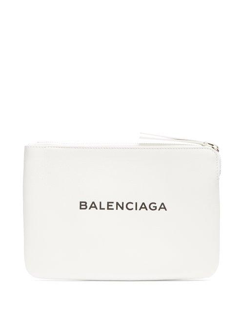 Matchesfashion.com Balenciaga - Shopping Pouch M - Womens - White Black