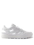Maison Margiela - X Reebok Tabi Split-toe Cutout Leather Trainers - Mens - White