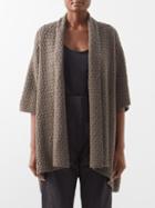 Eskandar - Basketweave-cashmere Cardigan - Womens - Dark Grey