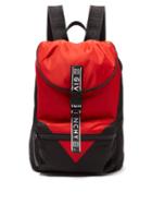 Matchesfashion.com Givenchy - Light 3 Leather Trimmed Technical Backpack - Mens - Black Red