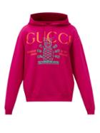 Gucci - Pineapple-print Cotton-jersey Hooded Sweatshirt - Mens - Red