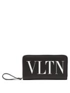 Valentino Logo-print Zip-around Leather Wallet