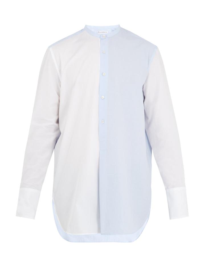 Jw Anderson Contrasting-panel Cotton Shirt