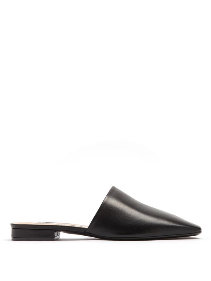 Acne Studios Tessey Leather Backless Loafers