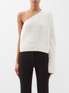 Lisa Yang - Margit One-shoulder Ribbed-knit Cashmere Sweater - Womens - Cream