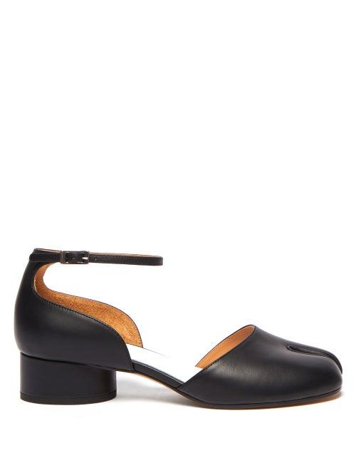Matchesfashion.com Maison Margiela - Tabi Split Toe Leather Pumps - Womens - Black