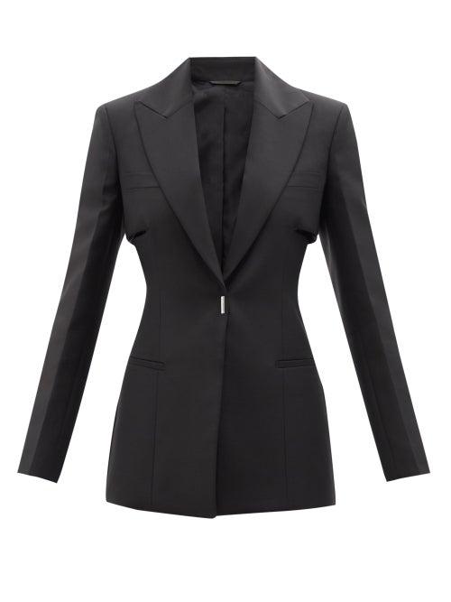 Givenchy - Single-breasted Wool-blend Crepe Jacket - Womens - Black