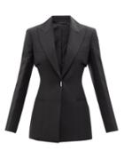 Givenchy - Single-breasted Wool-blend Crepe Jacket - Womens - Black