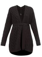 Matchesfashion.com Nili Lotan - Serene Cable Knit Cashmere Cardigan - Womens - Black
