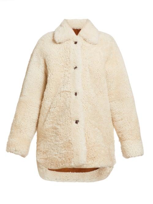 Matchesfashion.com Isabel Marant - Sarvey Shearling Jacket - Womens - Ivory