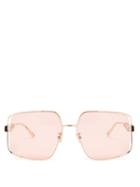 Ladies Accessories Dior - Archidior Square Metal Sunglasses - Womens - Pink Gold