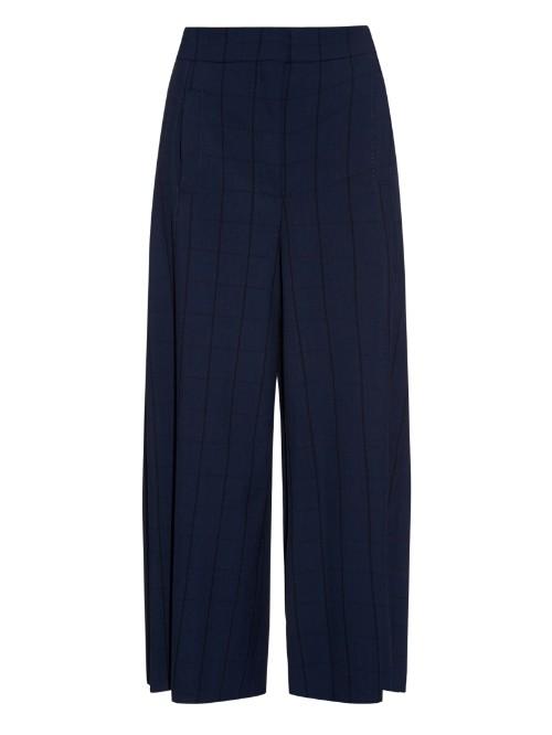 Proenza Schouler Checked Wide-leg Crepe Trousers