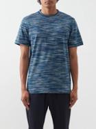 Missoni - Distorted-stripe Cotton-jersey T-shirt - Mens - Navy Multi
