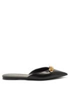 Tom Ford - Point-toe Backless Leather Flats - Womens - Black
