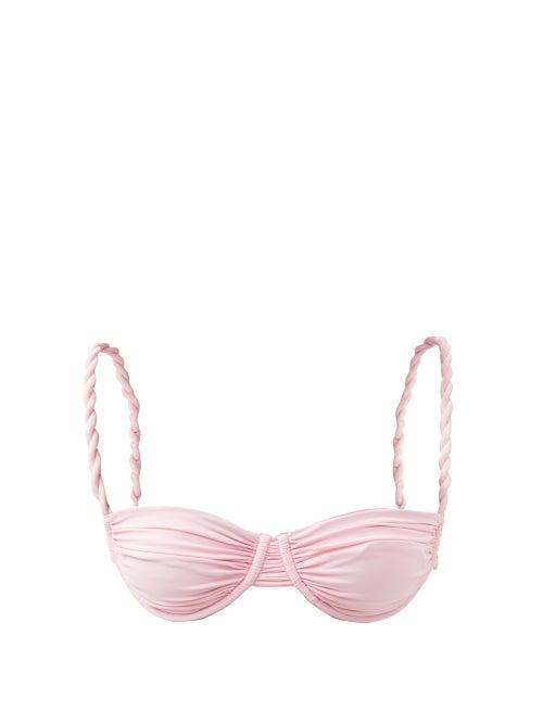 Isa Boulder - Ropes Twisted Underwired Bikini Top - Womens - Light Pink