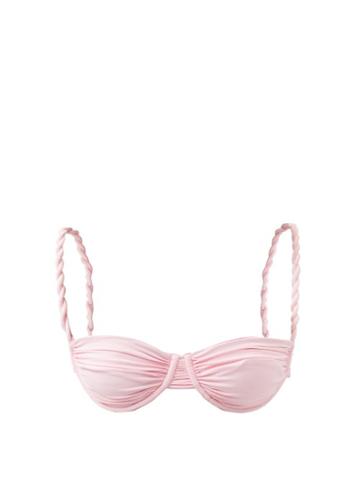 Isa Boulder - Ropes Twisted Underwired Bikini Top - Womens - Light Pink
