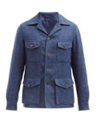 Matchesfashion.com Ralph Lauren Purple Label - Snowdon Linen-chambray Jacket - Mens - Indigo