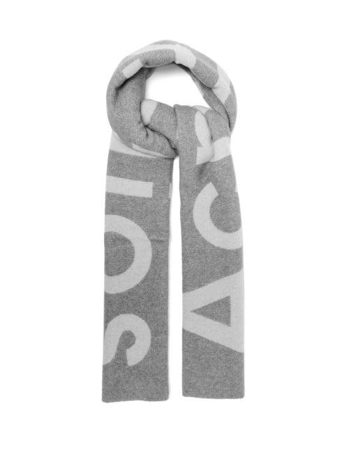 Matchesfashion.com Acne Studios - Toronty Intarsia Wool-blend Scarf - Womens - Grey