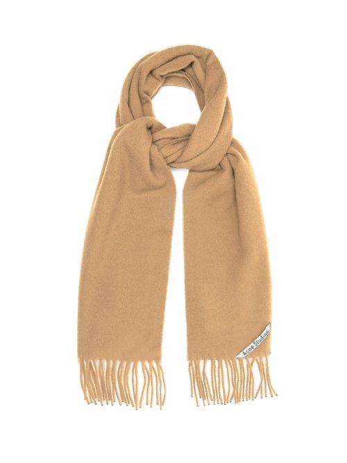 Matchesfashion.com Acne Studios - Canada Narrow Wool Scarf - Womens - Camel