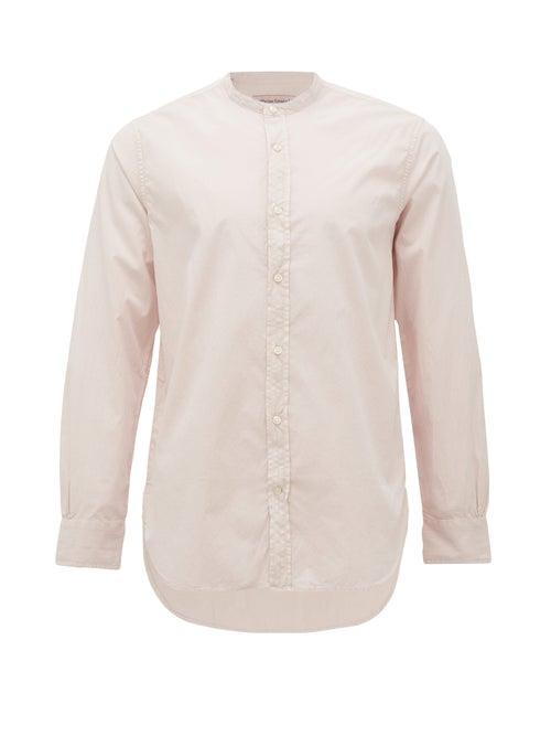 Matchesfashion.com Officine Gnrale - Gaspard Garment-dyed Cotton-blend Seersucker Shirt - Mens - Pink