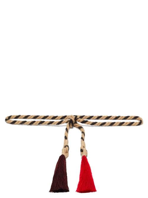 Matchesfashion.com Zeus + Dione - Sarma Tasselled Jute Belt - Womens - Red