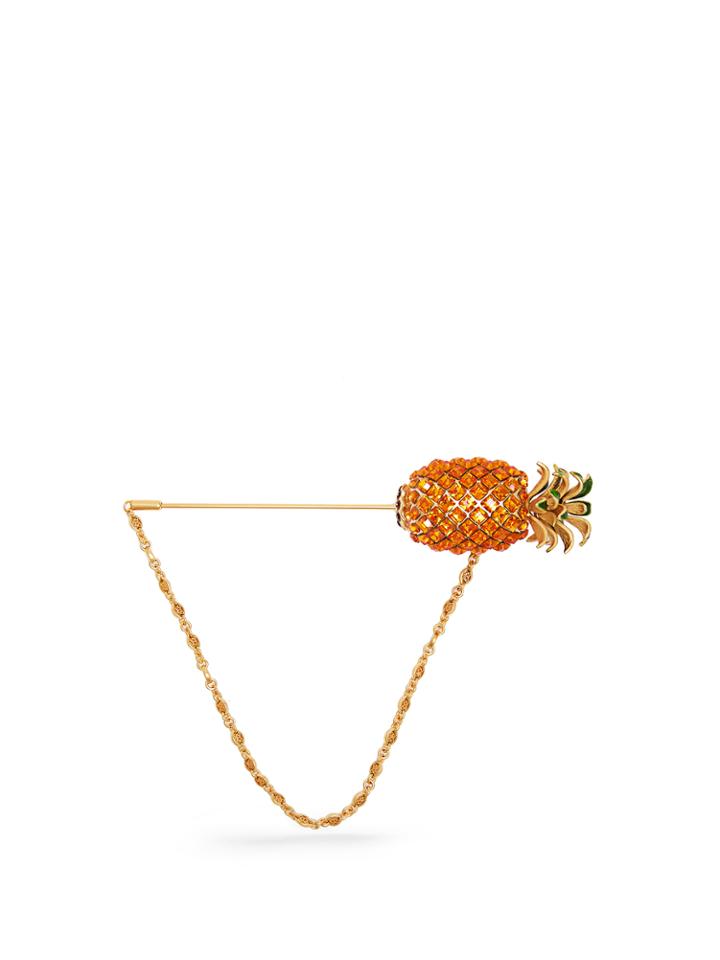 Dolce & Gabbana Pineapple Crystal-embellished Brooch