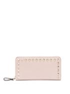 Matchesfashion.com Valentino - Rockstud Leather Continental Wallet - Womens - Light Pink