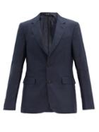 Matchesfashion.com Dunhill - Single-breasted Linen Jacket - Mens - Light Grey