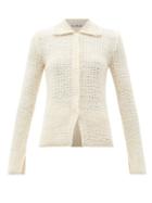 Acne Studios - Klare Knitted Cotton-blend Cardigan - Womens - Cream